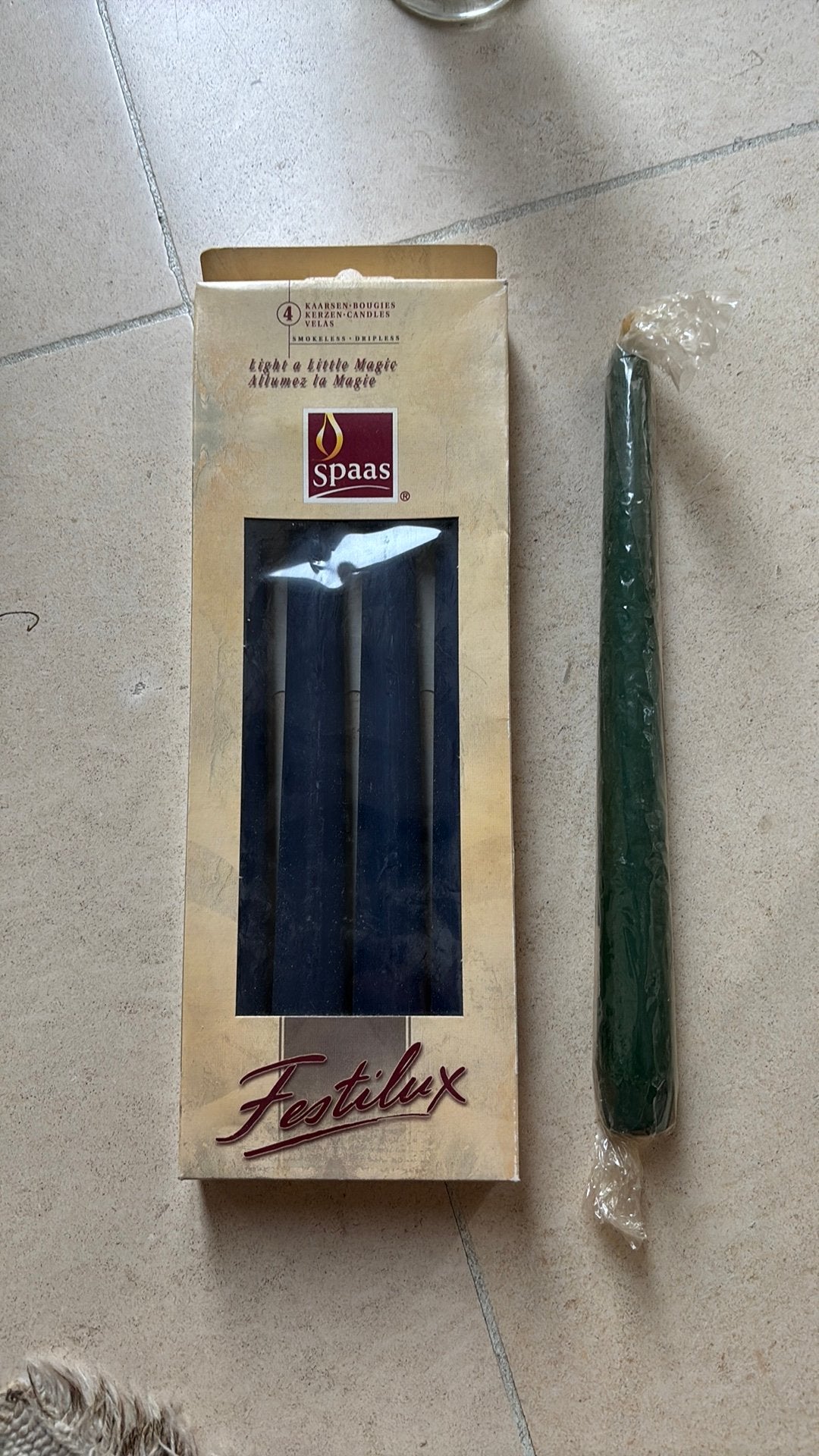 Spaas kaarsen, Ophalen, Blauw, Overige merken, Nieuw
