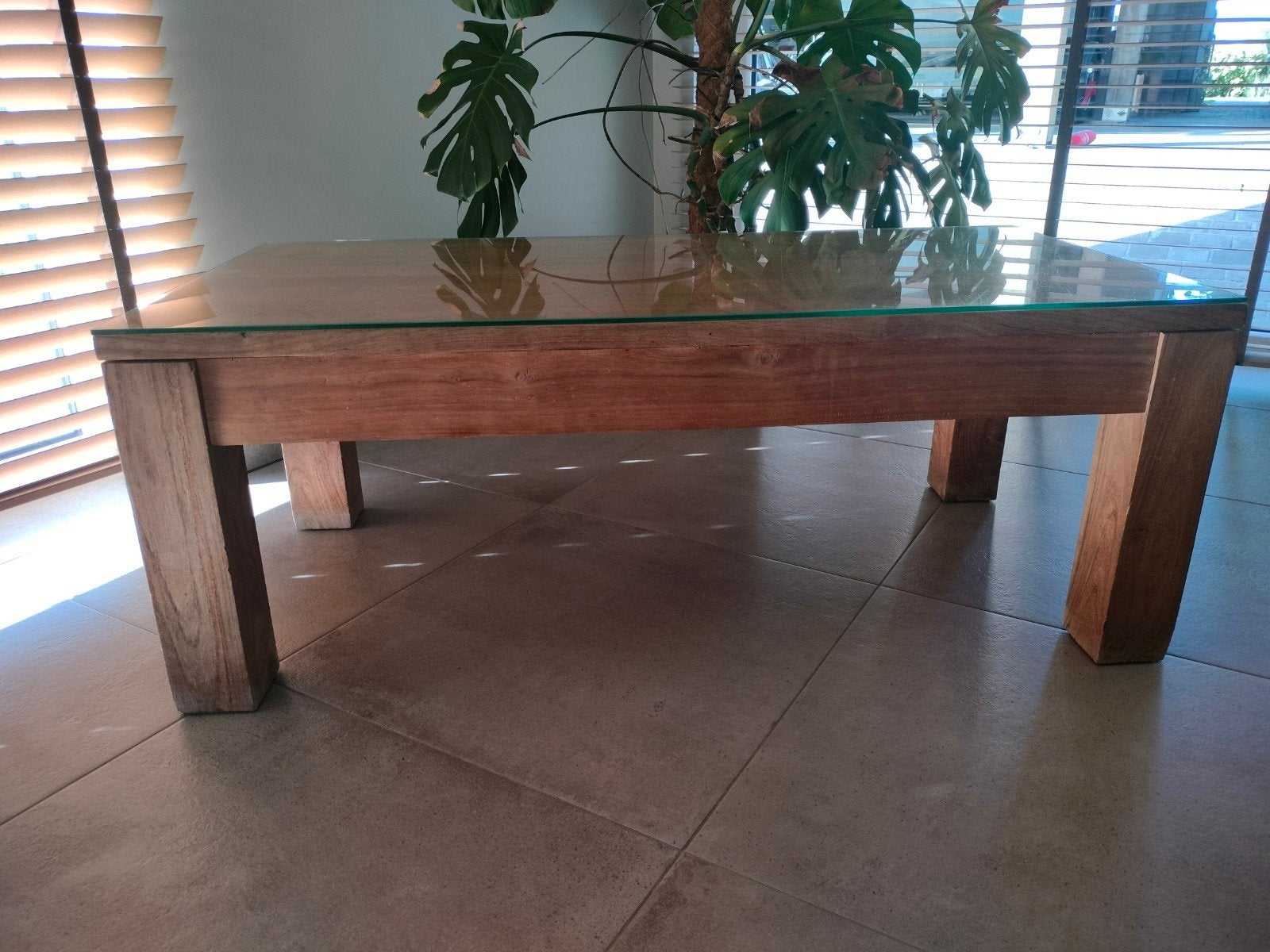 salontafel teak, Maison & Meubles, Enlèvement, Utilisé, Teck