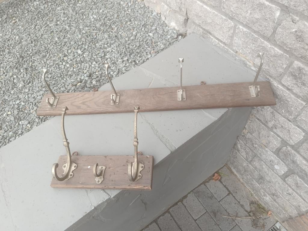 2 mooie oude dubbele kapstokken, Antiek en Kunst, Curiosa en Brocante, Ophalen