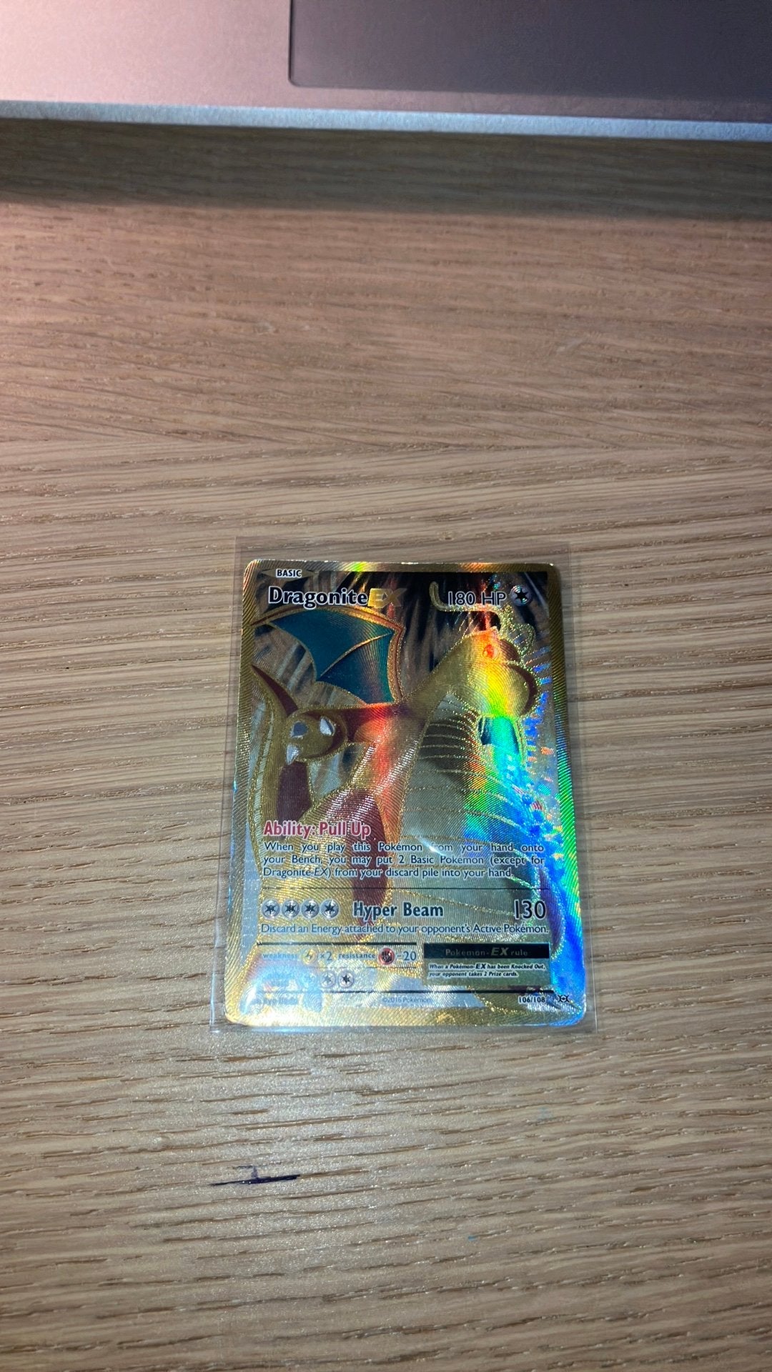 Dragonite - pokemon kaart, Verzenden, Gebruikt, Losse kaart, Foil