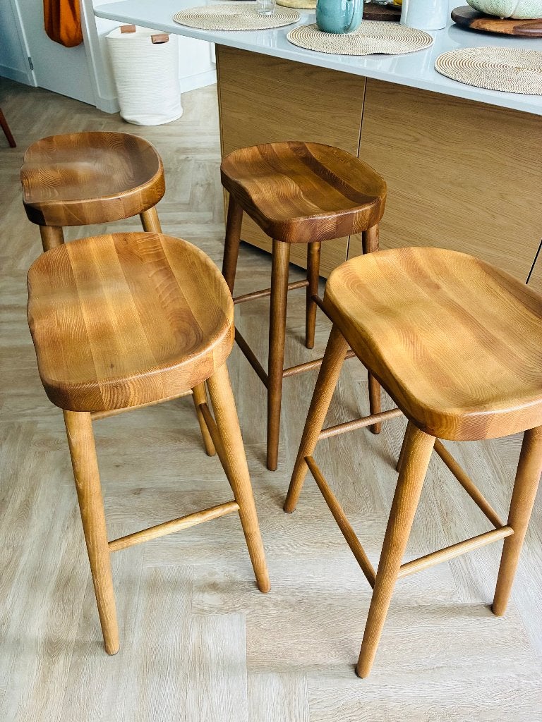 4x New Zara Home Stools 50% off - Half Price!, Neuf, Brun, Enlèvement, Bois