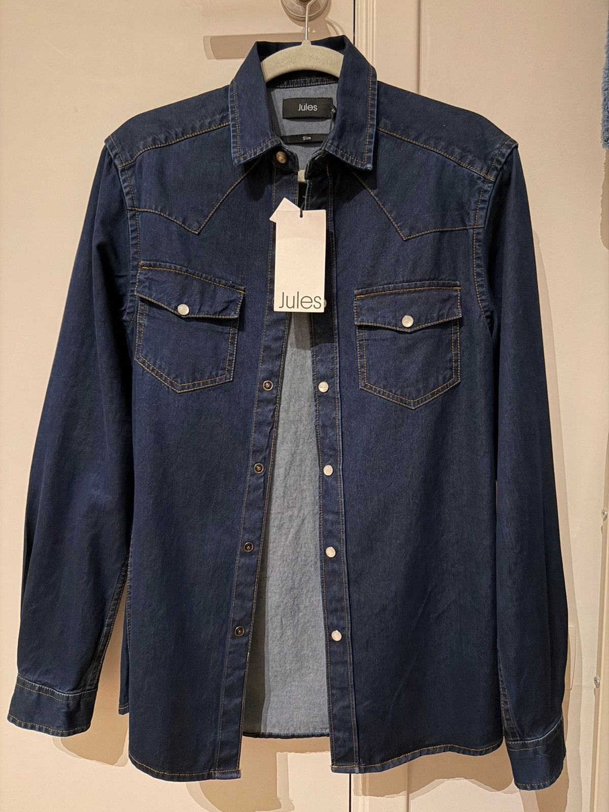 Spijkerhemd XS - Jules, Kleding | Heren, Ophalen, Nieuw, Blauw, Halswijdte 38 (S) of kleiner