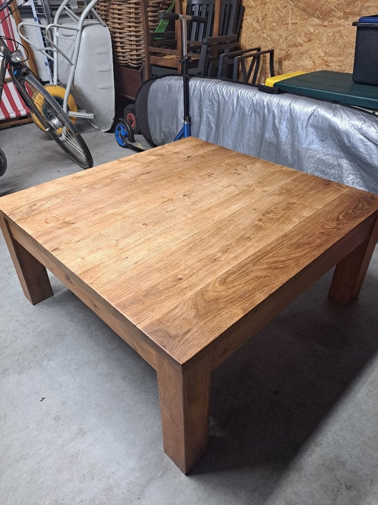 Salontafel teak, Ophalen, Gebruikt, 50 tot 100 cm, 50 tot 100 cm