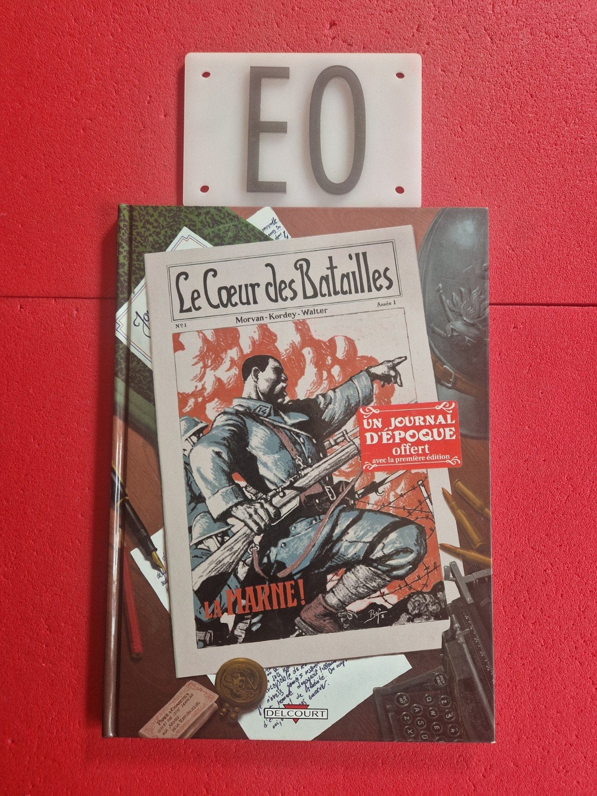 bd le cœur des batailles 1,EO, avec journal d époque, Ophalen of Verzenden