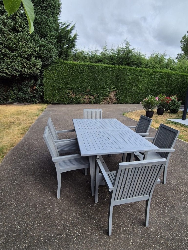 Tuinset Tafel met 6 stoelen, Tuin en Terras, Ophalen, Gebruikt, 6 zitplaatsen, Tuinset