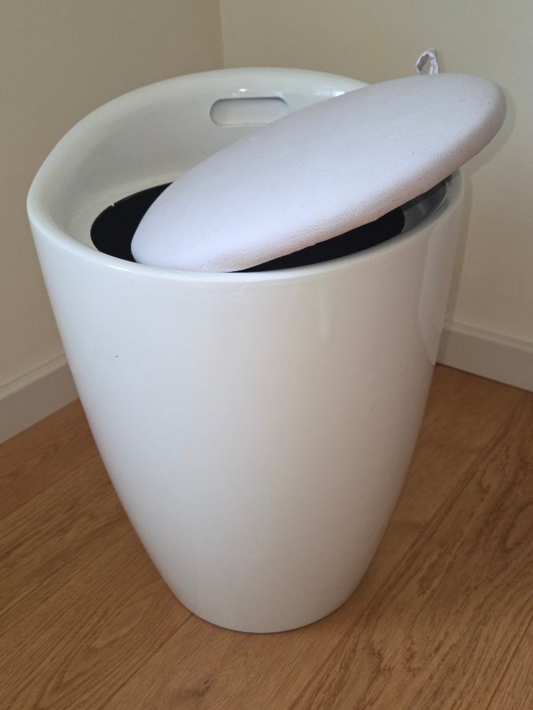 TABOURET AVEC RANGEMENT, Enlèvement, Comme neuf, Blanc, Synthétique