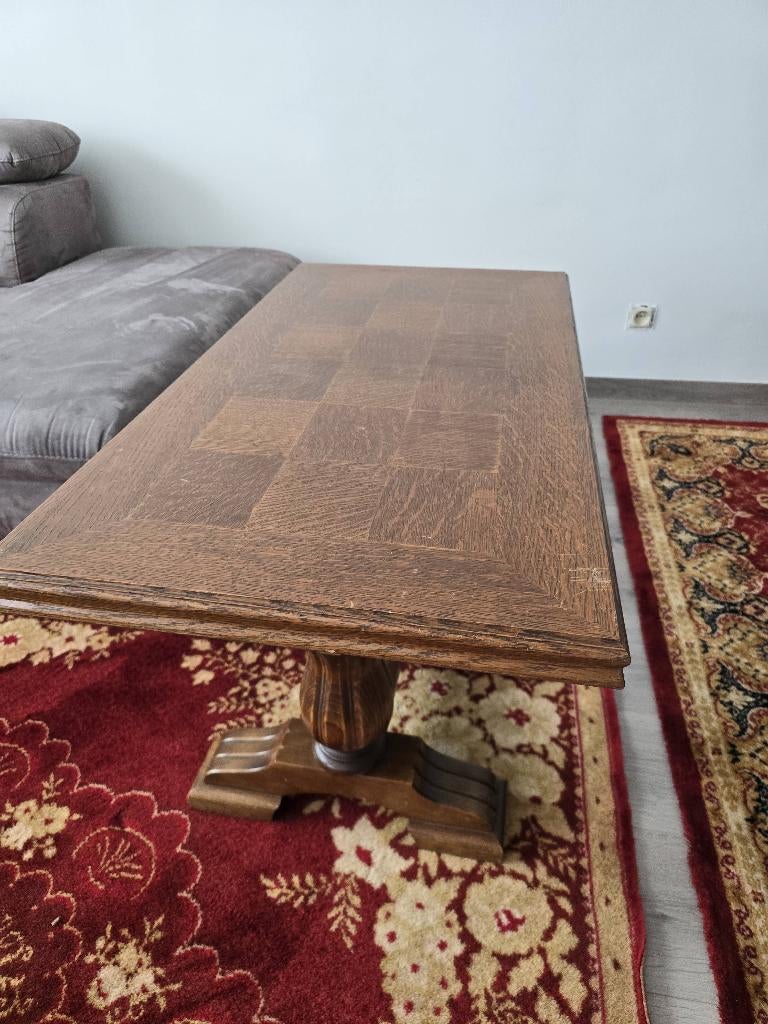 Vintage houten salontafel - massief, Gebruikt, 50 tot 100 cm, 50 tot 75 cm, 50 tot 100 cm