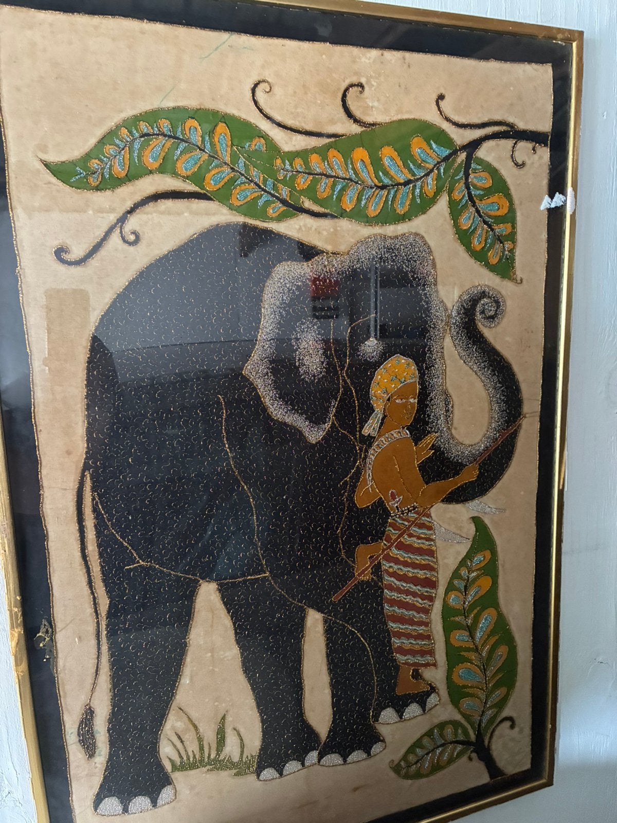 Doek olifant sri lanka, Antiquités & Art, Art | Lithographies & Sérigraphies, Enlèvement