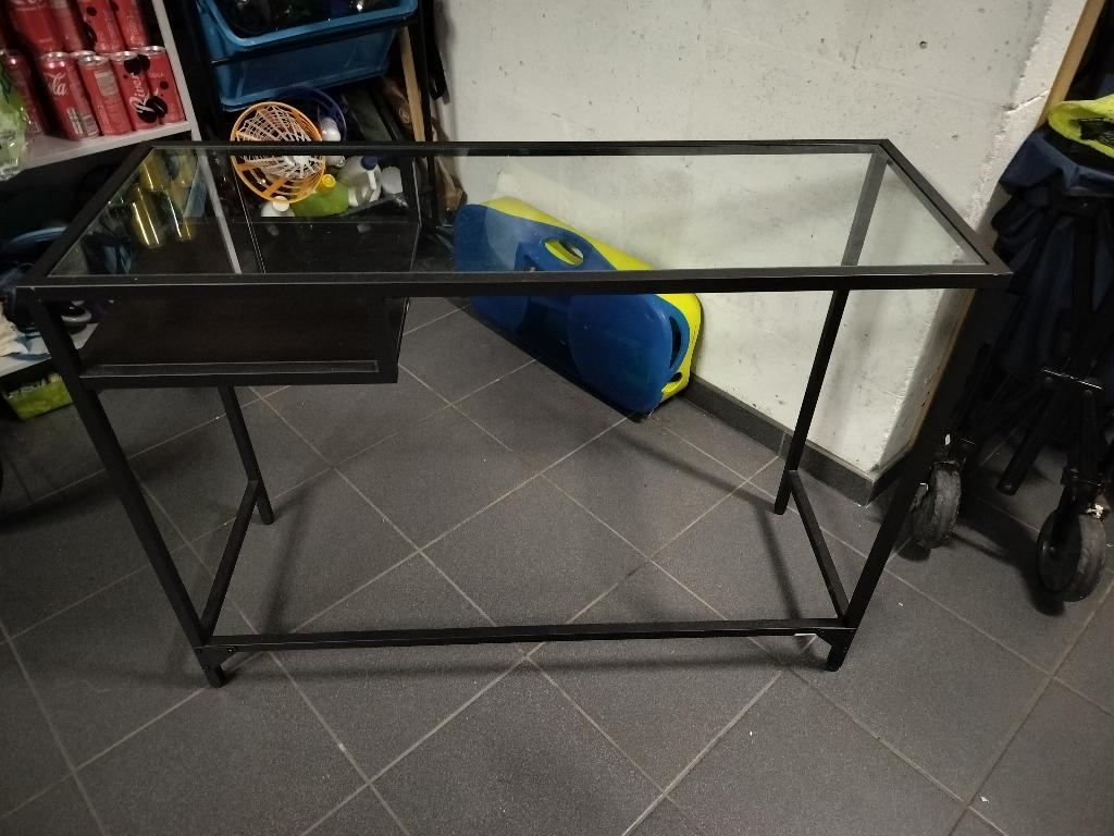 Bureau, Huis en Inrichting, Bureaus, Ophalen, Zwart, Gebruikt, 110 cm