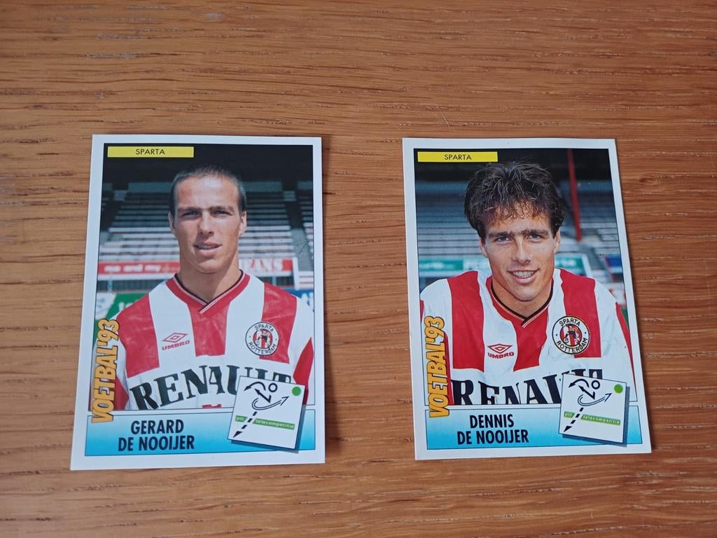 Panini Voetbal 93 gebroeders De Nooijer (PSV), Verzamelen, Ophalen of Verzenden