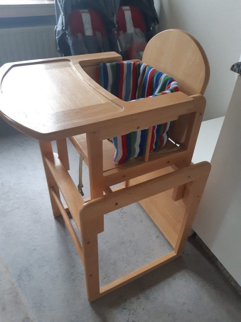Chaise pour enfant en bois avec coussin, Enlèvement, Utilisé, Autres types, Coulissant