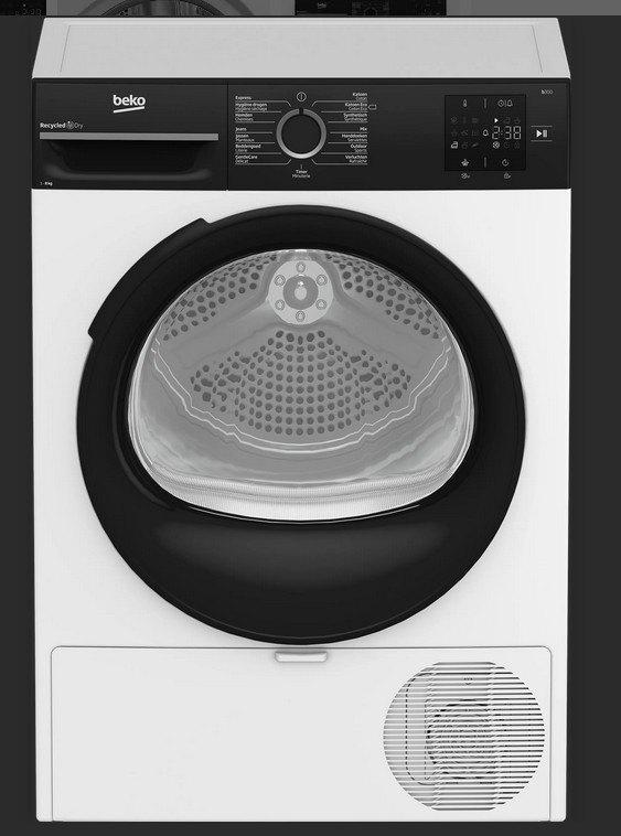 Beko Droogkast BM3T3824BC, Electroménager, Sèche-linge, 6 à 8 kg, Programme laine, Comme neuf, Chargeur frontal