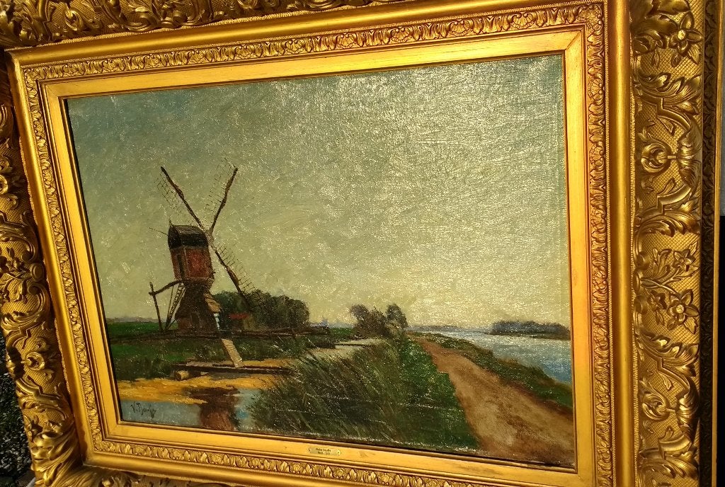 HAAGSE SCHOOL Victor Bauffe Belg van geboorte, Antiek en Kunst, Ophalen, Doek, Landschap, Olieverf