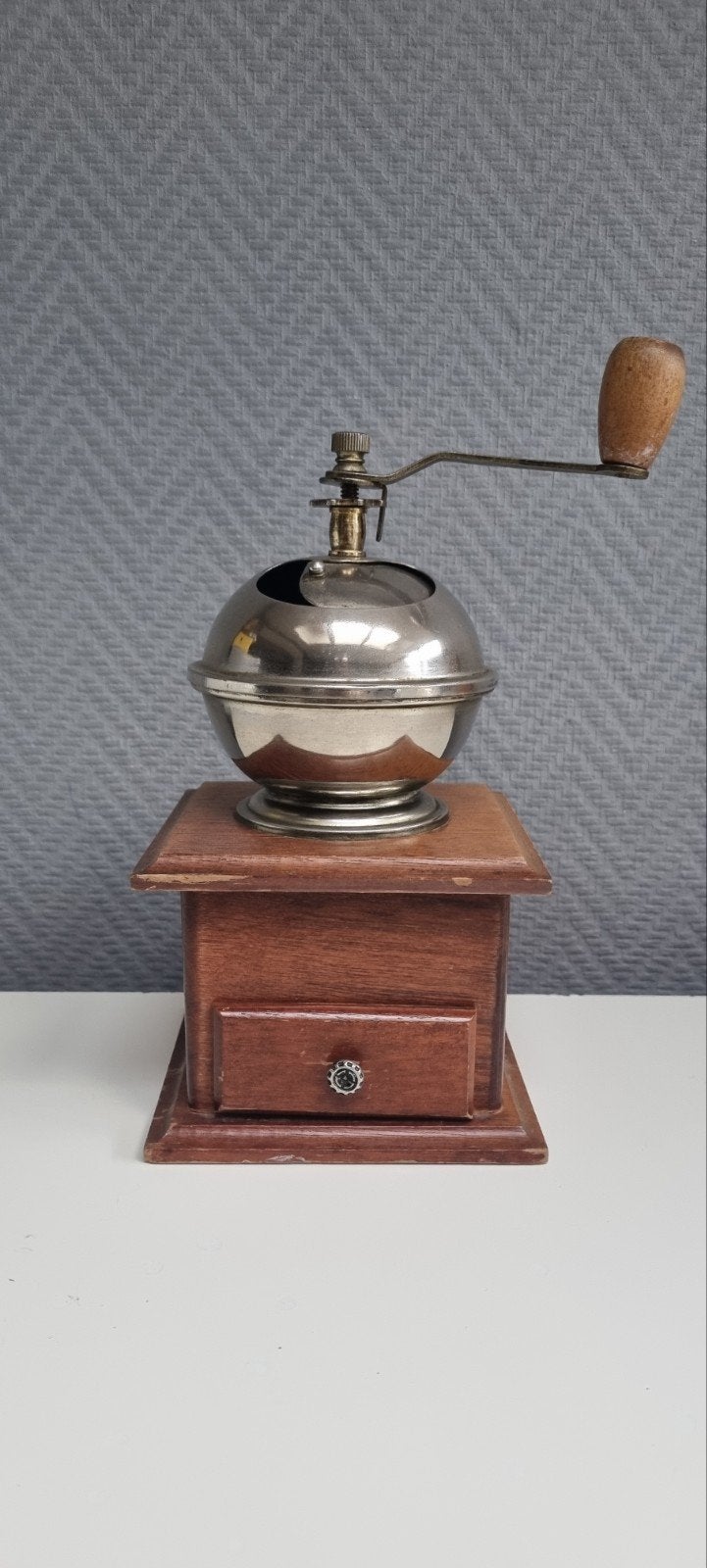 Moulin à café manuel ancien en bois et métal – Déco Vintage, Enlèvement