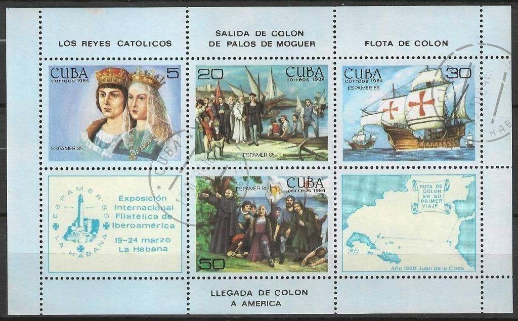 Cuba 1984 - Bloc 85 d'Yvert - Exposition philatélique (ST), Envoi, Affranchi