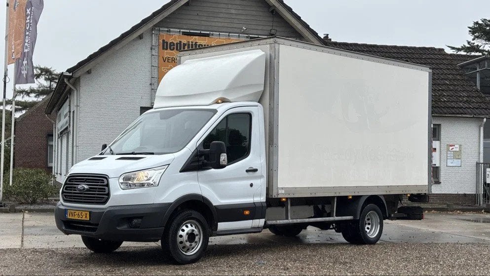 Ford Transit 2.0 TDCi 125 kW euro 6 dubbel lucht bakwagen Ko, 4 cilinders, 2800 kg, Wit, 2 deurs