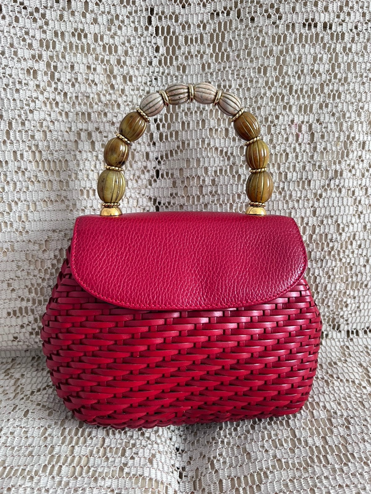 Onberispelijke vintage tas van CHRISTIAN DIOR, Ophalen of Verzenden, Zo goed als nieuw, Rood