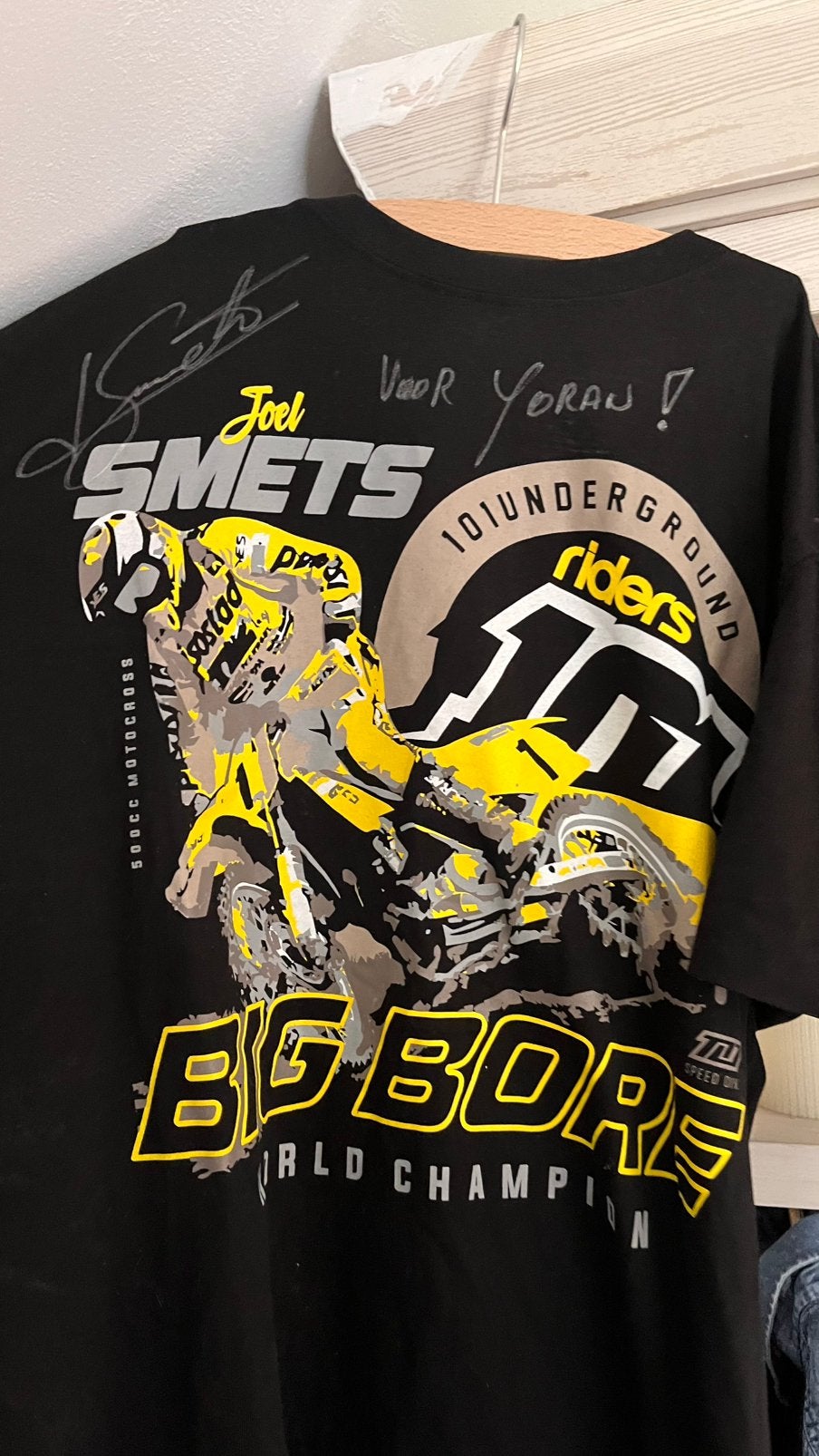 Joel smets getekende tshirt& yamaha poll, Enlèvement, Comme neuf