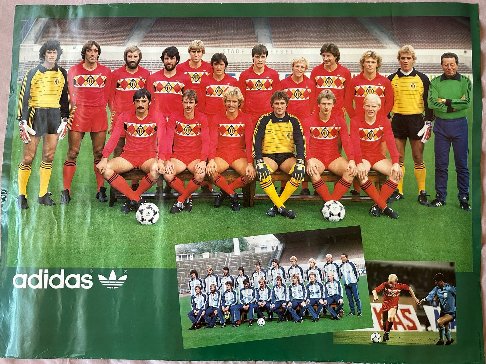 Poster rode duivels addidas 83, Verzamelen, Ophalen of Verzenden, Zo goed als nieuw, Poster, Plaatje of Sticker