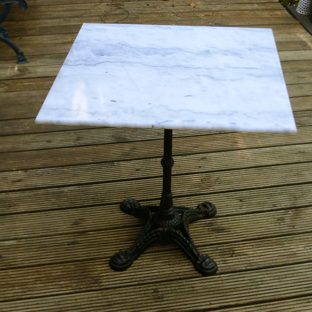 table de bistrot avec plateau en marbre, 6 disponibles, Jardin & Terrasse, Tables de jardin, Enlèvement