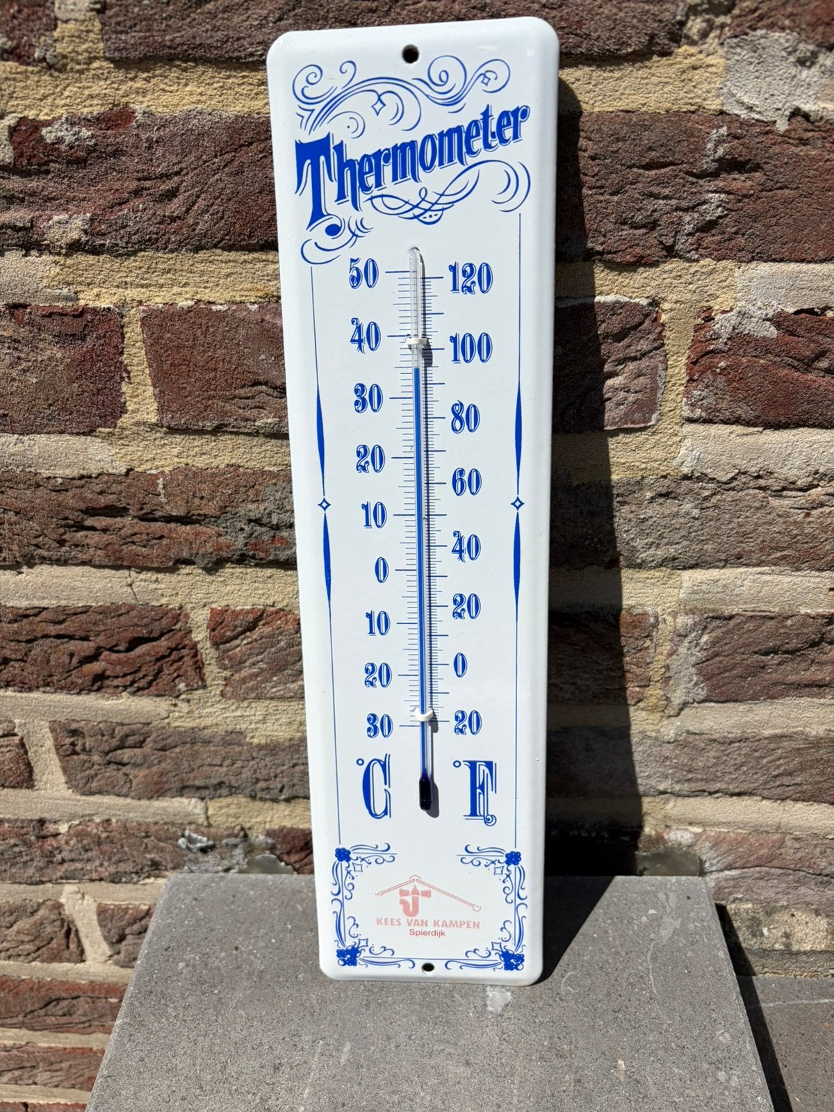 Thermomètre en émail en parfait état, Enlèvement, Emballage