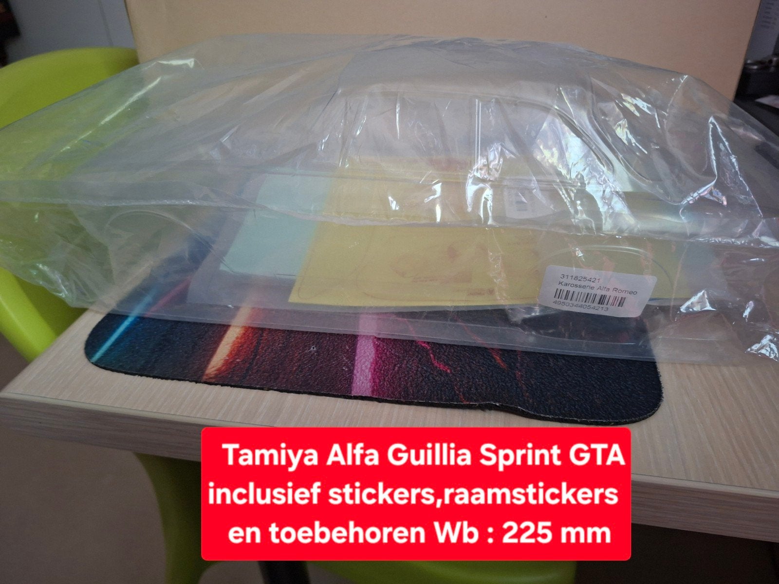 Nieuwe Tamiya body inclusief stickers en toebehoren Wb : 225, Ophalen of Verzenden, Nieuw, Schaal 1:10, Auto onroad