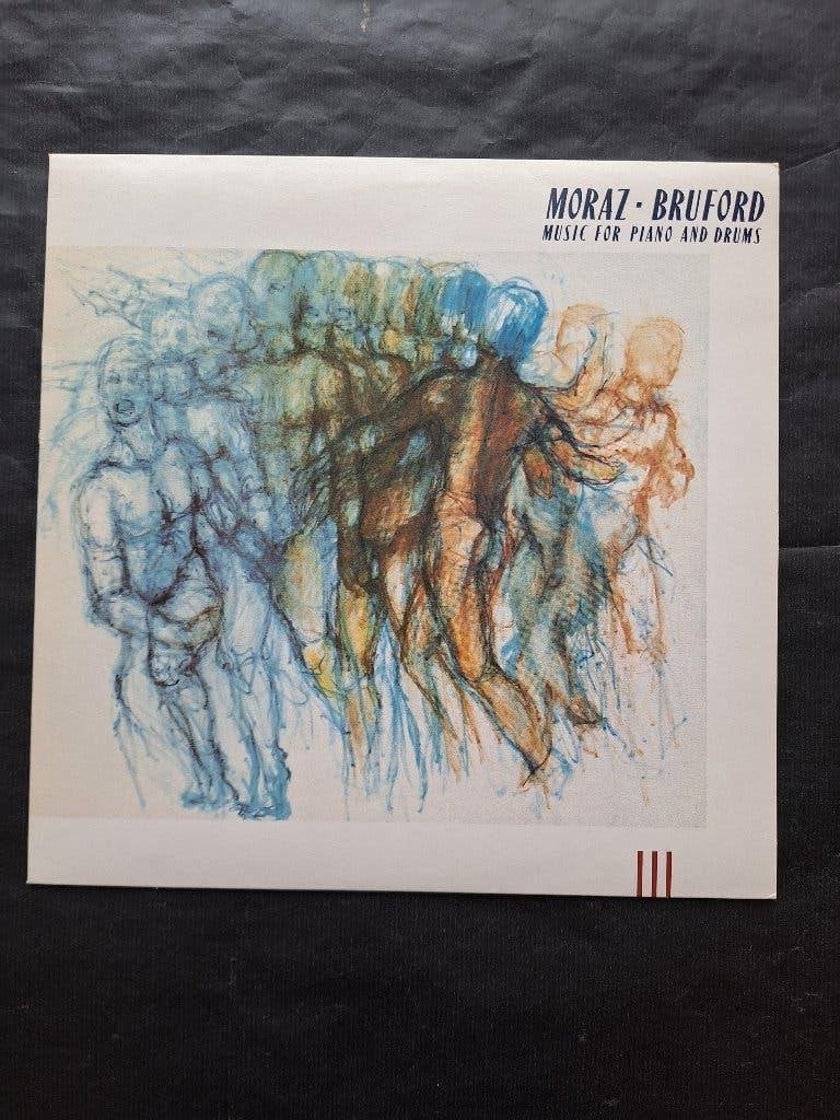 B. BRUFORD & P. MORAZ " Music for Piano and drums" LP (1983), LP, Progressive Rock, Ophalen of Verzenden, Zo goed als nieuw