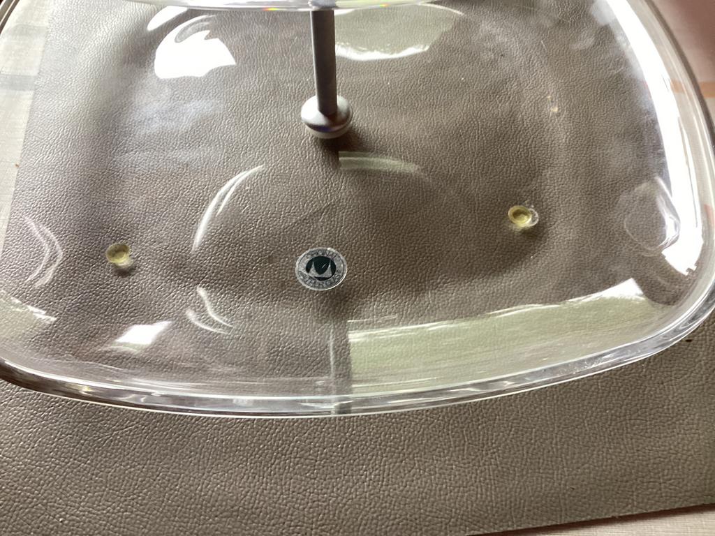 Glazen dubbele sierschaal, Ophalen of Verzenden, Zo goed als nieuw, Vierkant, Glas