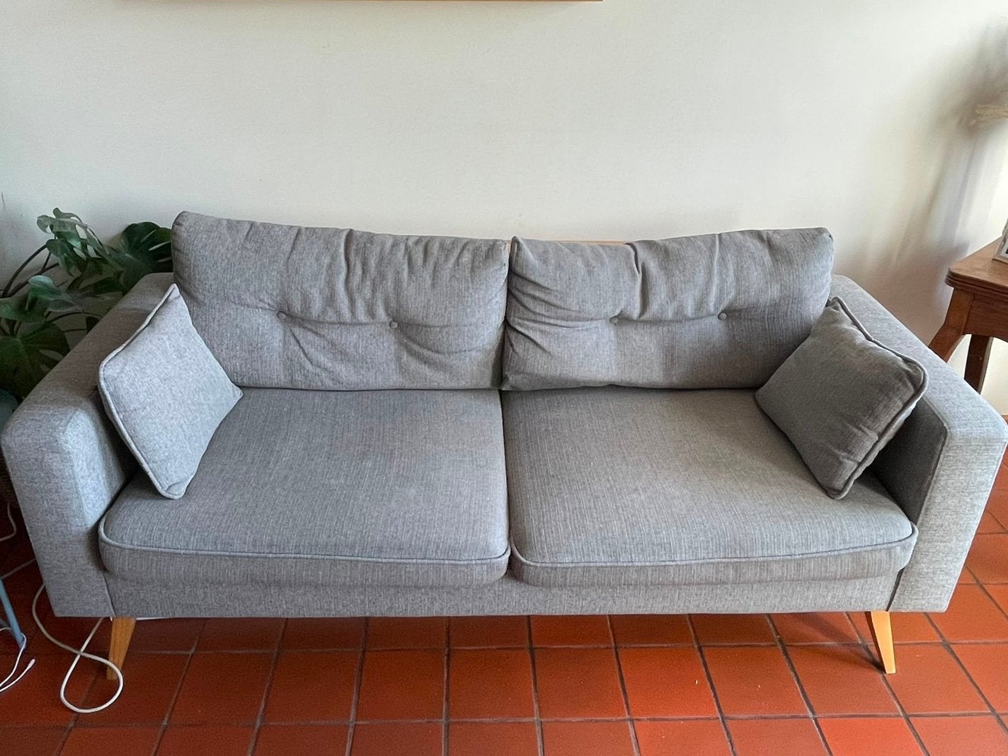 Canapé Maison du Monde Brooke 3/4 places gris clair, Maison & Meubles, Canapés | Salons, Style scandinave, 200 à 250 cm, Banc droit