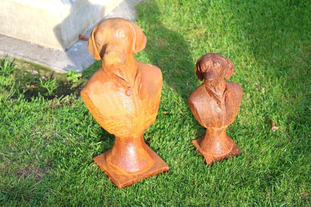 Buste hond in roestig gietijzeren pak model XL., Ophalen of Verzenden, Nieuw