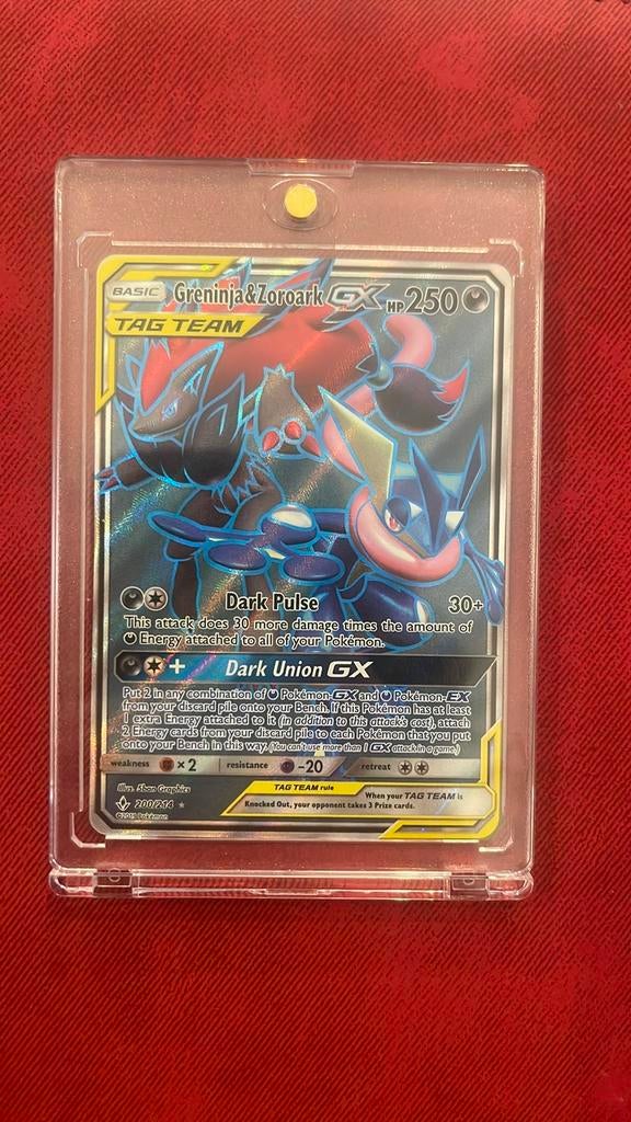 Pokémon Greninja&Zoroark GX, Ophalen, Nieuw, Losse kaart, Foil