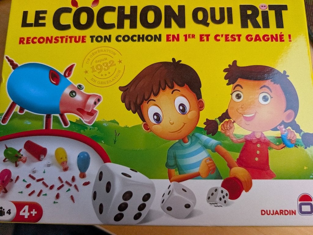 Jeu de société "Le cochon qui rit" DUJARDIN, 1 ou 2 joueurs, Enlèvement, Utilisé, Dujardin