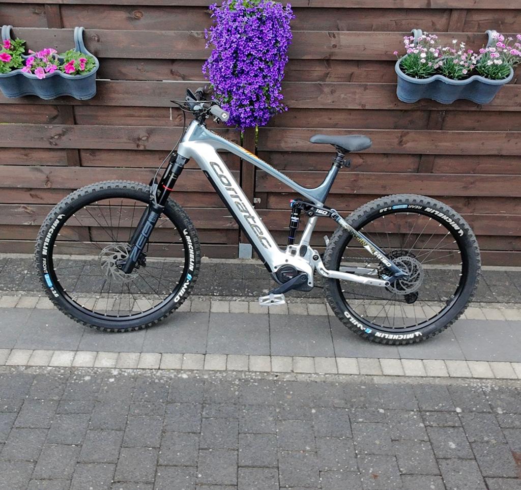 Elektrische mountainbike full suspension corratec, Autres marques, Comme neuf, Enlèvement, Frein à disque