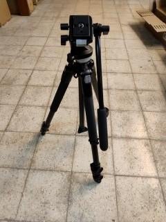 Manfrotto statief 190XB, Ophalen of Verzenden, Zo goed als nieuw, 150 tot 175 cm, Driepoot