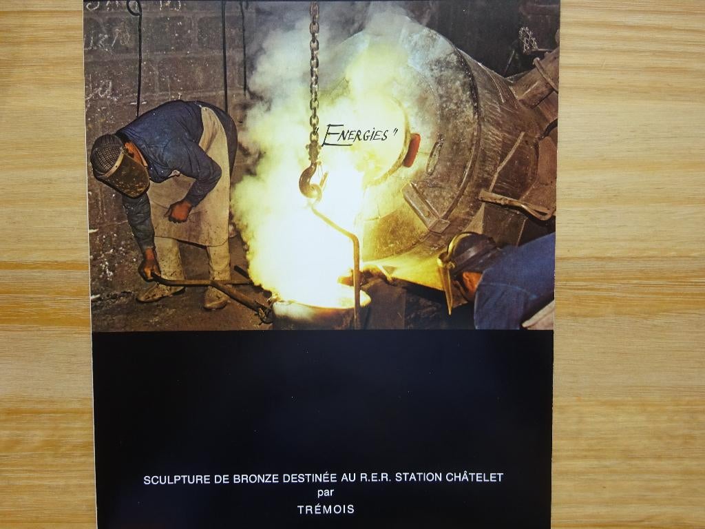 Yves Trémois, brochure, RER-station Châtelet sculpture, Enlèvement ou Envoi, Utilisé, Sculpture