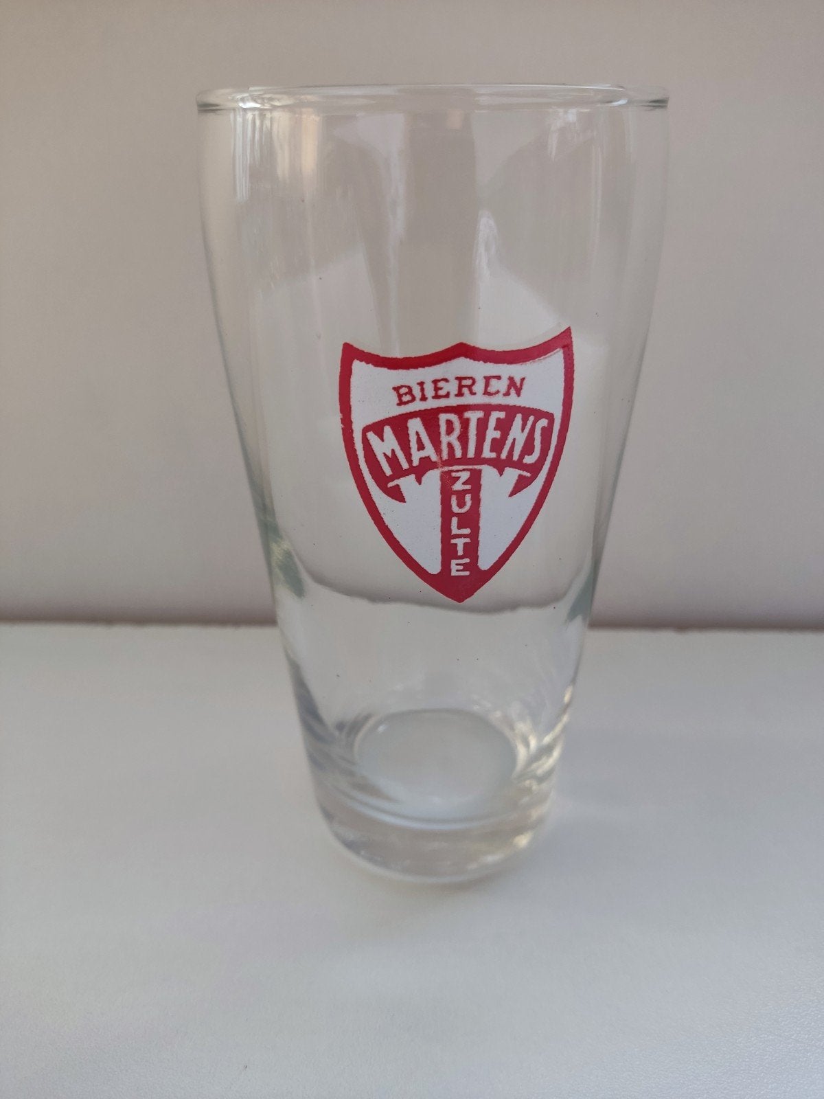 Verre à bière rare Beers Martens Zulte — Brasserie disparue, Collections, Enlèvement, Utilisé, Verre ou Verres, Autres marques