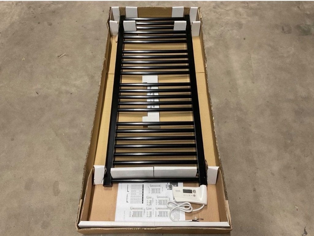 Elektrische radiator Purmo Flores zwart 1537x600 1000W, Ophalen, Radiator, Nieuw, 60 tot 150 cm