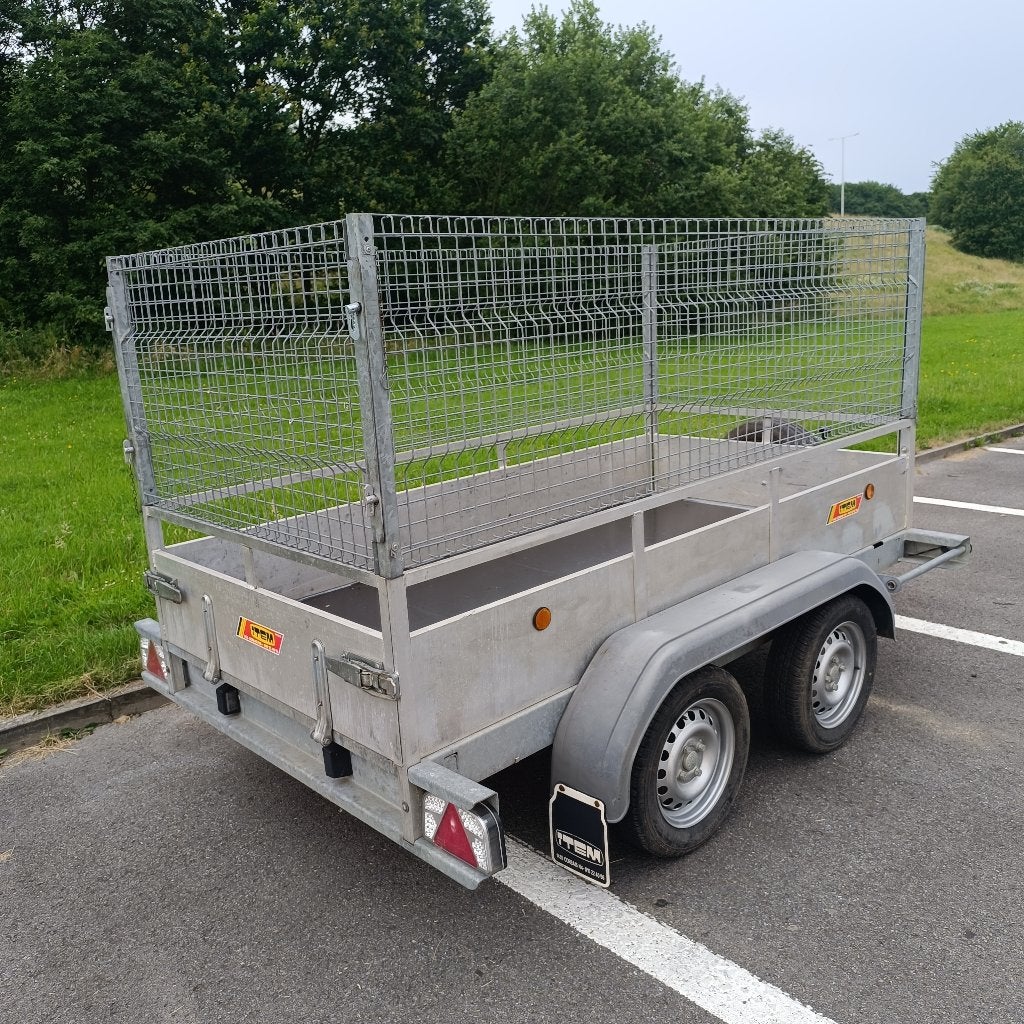 Aluminium dubbelassige aanhangwagen met nikkelgaas, Auto diversen, Aanhangers en Bagagewagens, Ophalen, Gebruikt