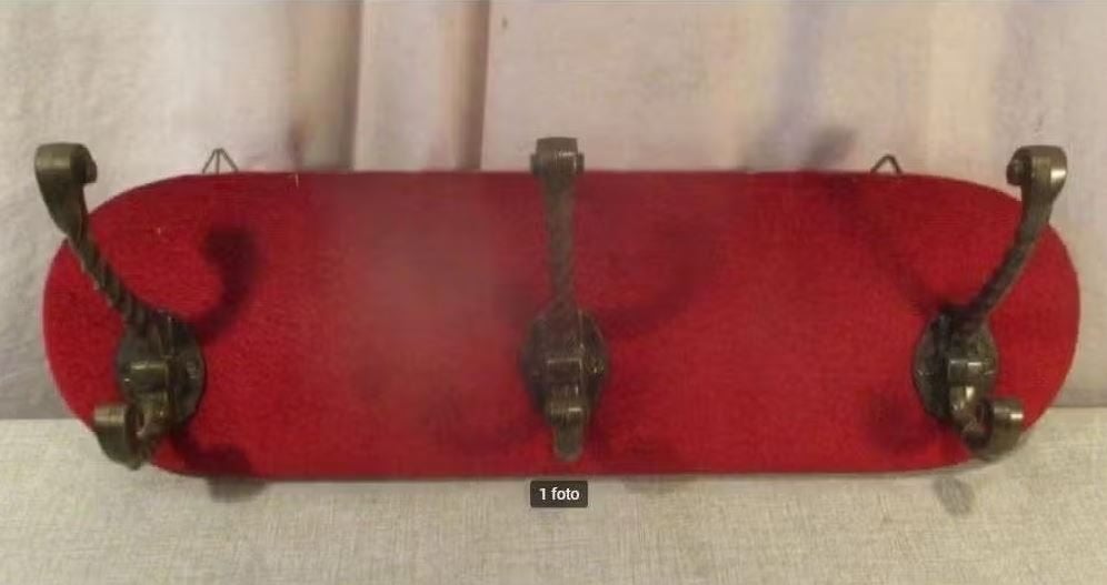 Joli petit porte-manteau mural avec 3 crochets - 46 cm, Enlèvement ou Envoi, Comme neuf, Bois, Portemanteau mural