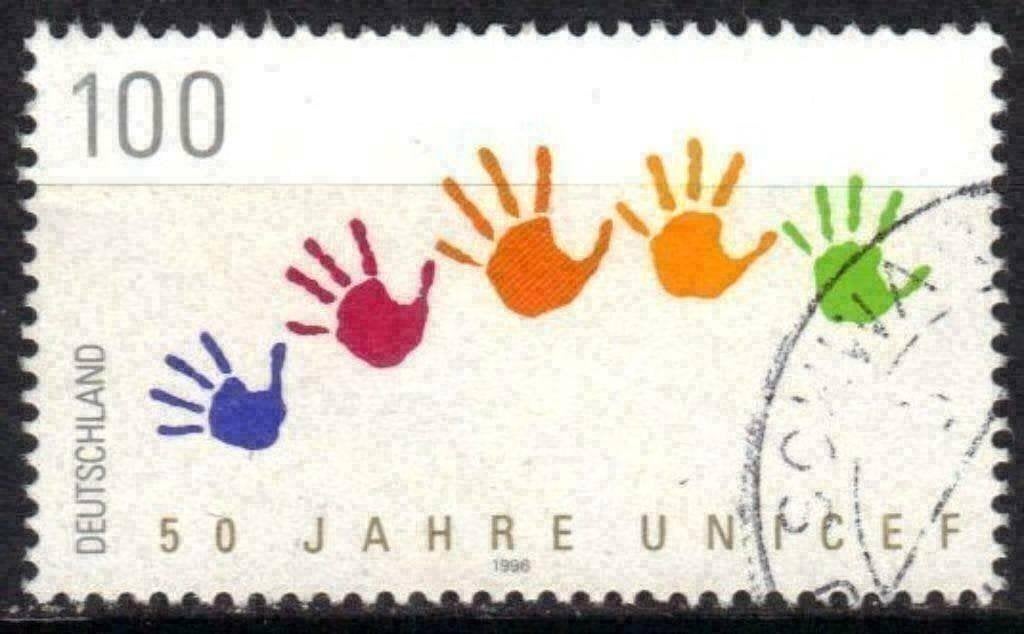 Duitsland 1996 - Yvert 1701 - 50 Jaar UNICEF (ST), Verzenden, Gestempeld