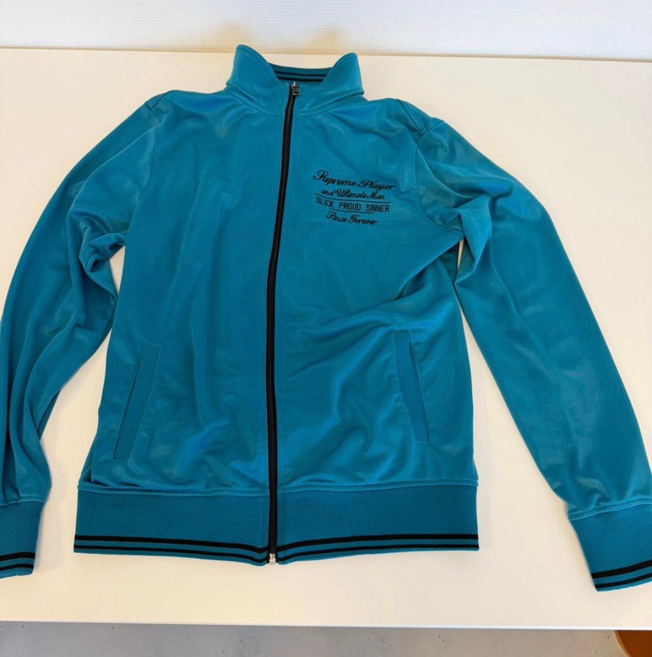 CoolCat Heren Trainingsjack Vest Blauw Turquoise M jack blue, Ophalen of Verzenden, Zo goed als nieuw, Maat 48/50 (M), Blauw