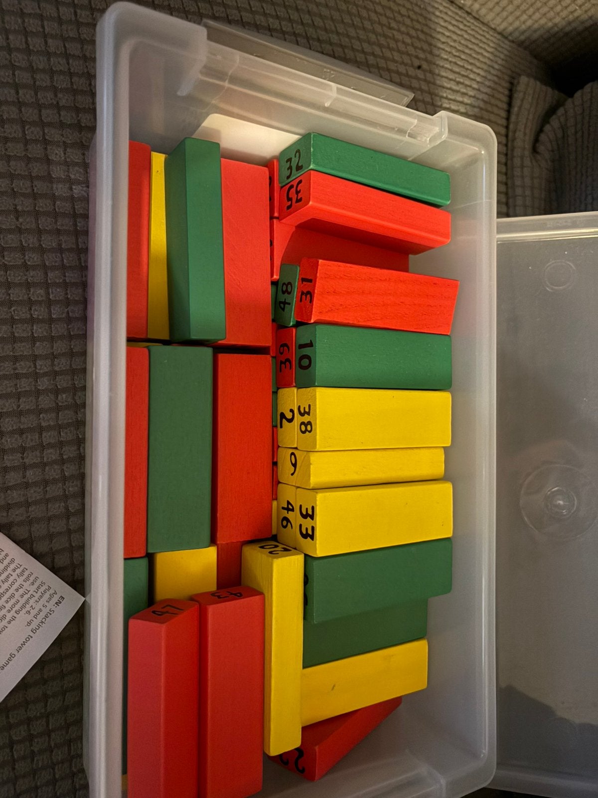 Gezelschapspel stapelblokken, Ophalen, Gebruikt