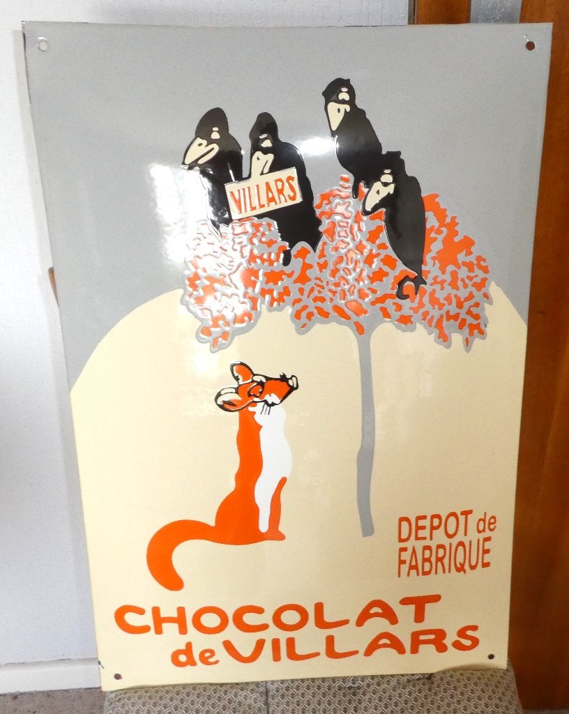 plaque émaillée chocolat de Villars, Enlèvement ou Envoi