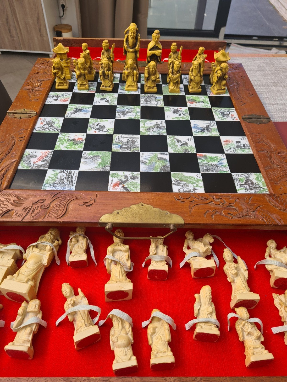 jeu d'échecs thaï  original, Antiquités & Art, Enlèvement