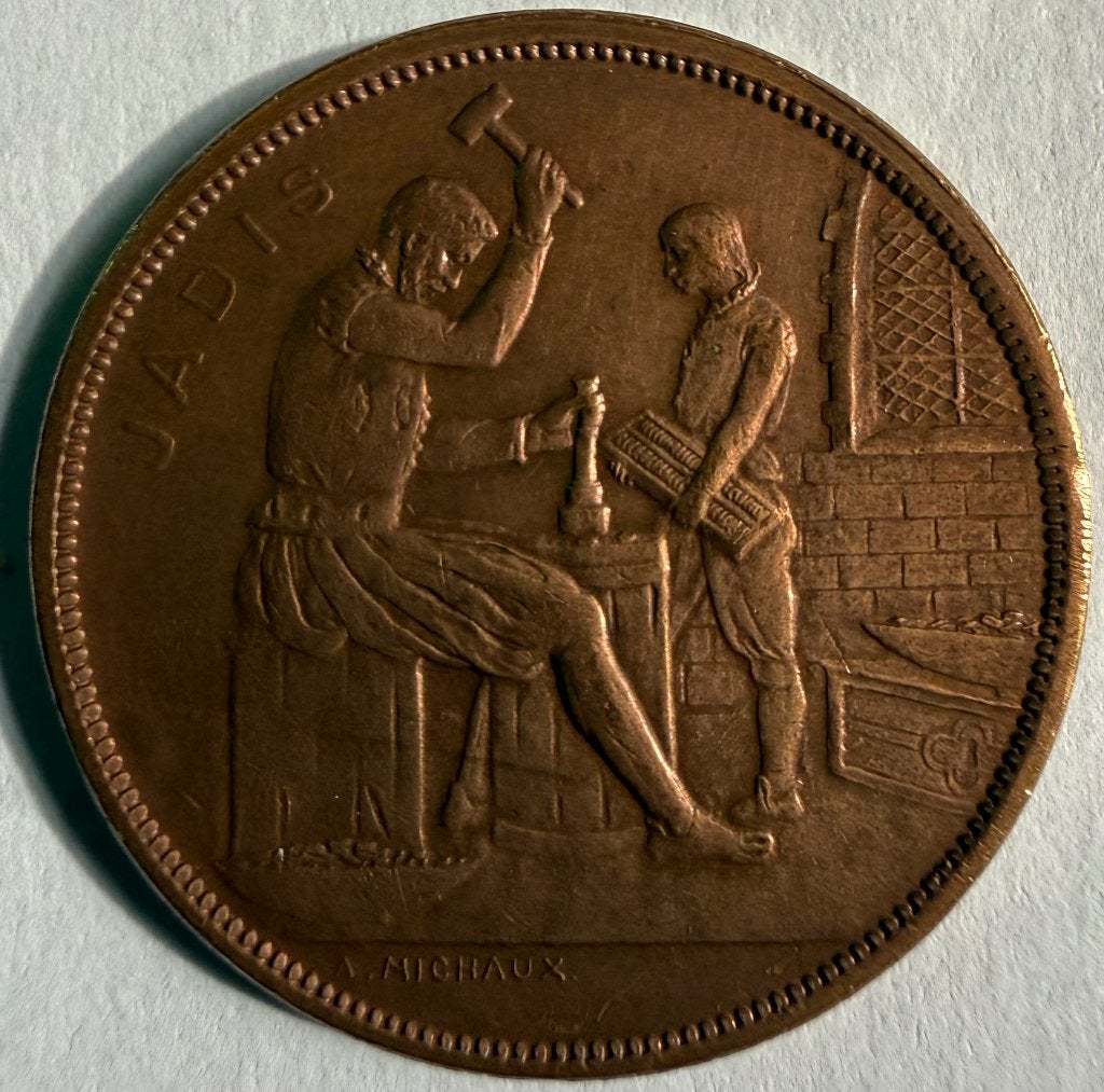 Penning wereldtentoonstelling Brussel 1910 (30mm), Verzenden, Overige materialen