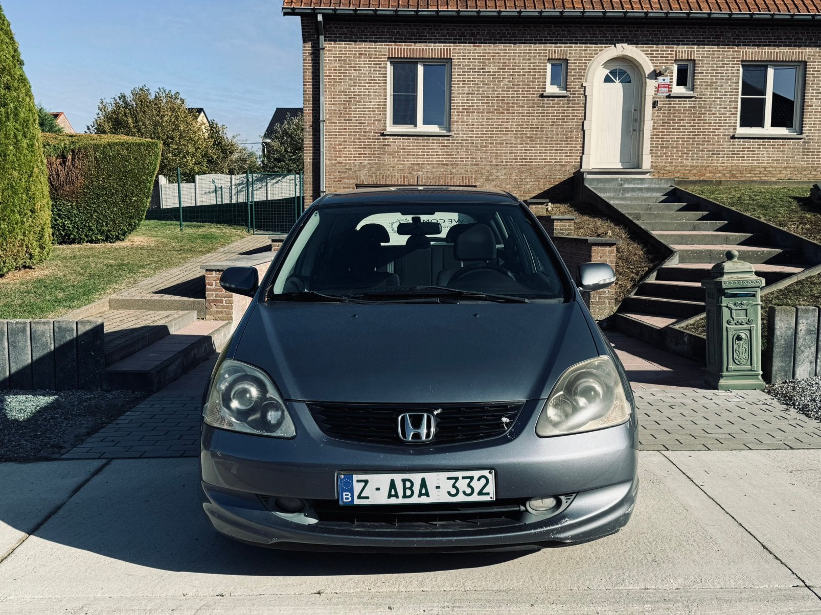 Honda Civic 1.6 benzine, airco, 249.000 km, 09.2006., Auto's, Voorwielaandrijving, Dealer onderhouden, Stof, Zwart
