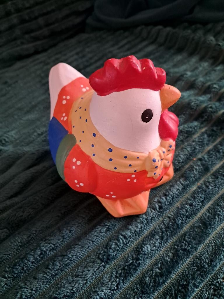 Beeldje Gekleurde Kip, Ophalen of Verzenden, Nieuw, Dier