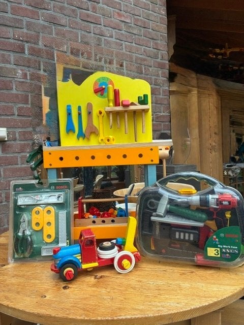 speelgoedwerkbankje en toebehoren, Ophalen, Gebruikt, Ontdekken