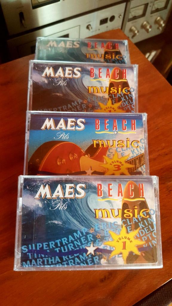Unieke verzamelaarsset-MAES Beach Music Cassettes, Cd's en Dvd's, Cassettebandjes, Ophalen, 2 t/m 25 bandjes, Origineel, Nieuw in verpakking