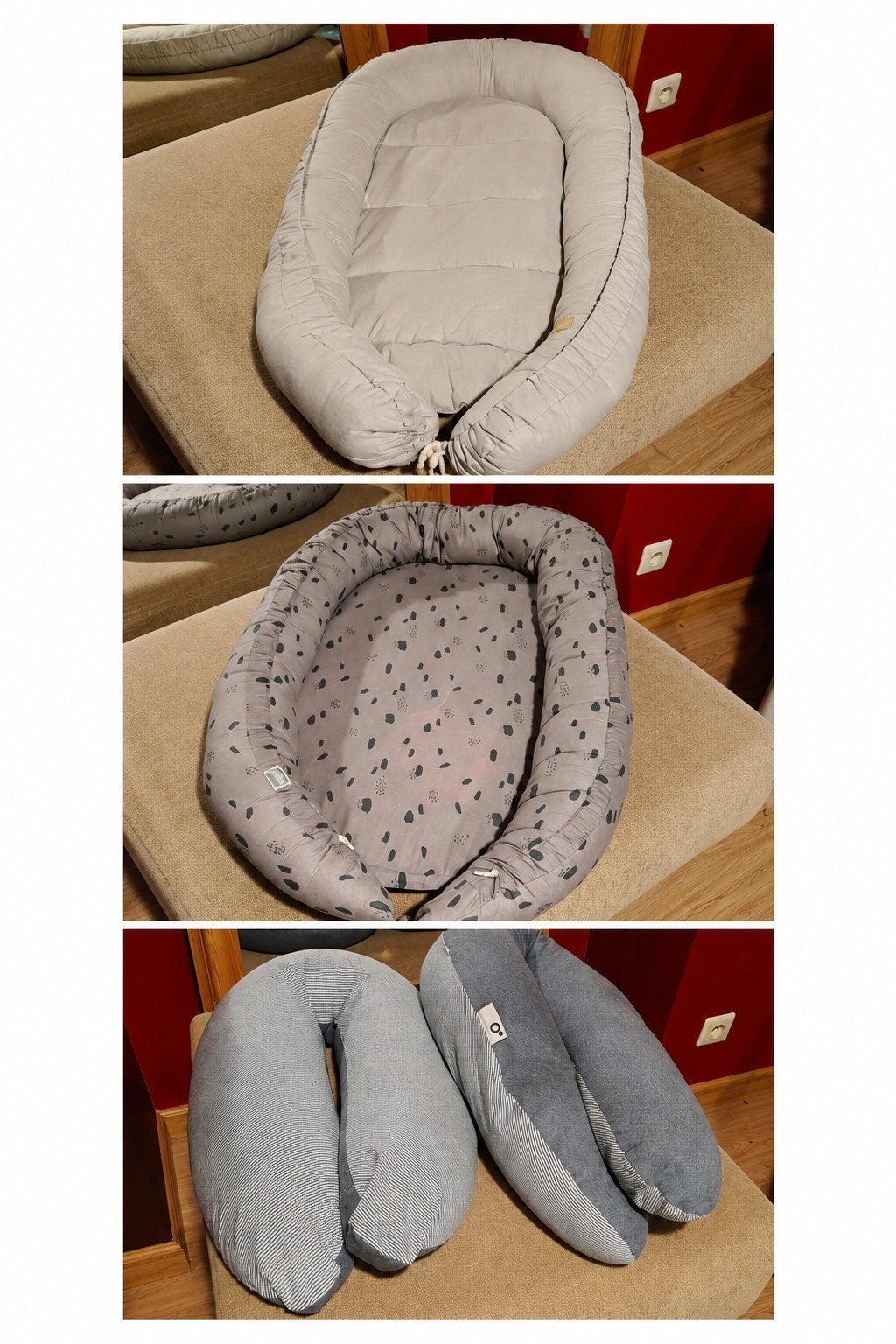 2 Babynestjes + 2 Voedingskussens, Ophalen, Zo goed als nieuw